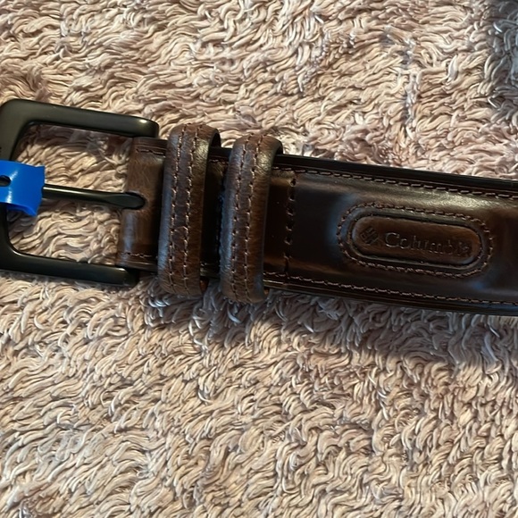 🌸NIP COLUMBIA Leather Belt - size Men’s 50” waist - Picture 9 of 14